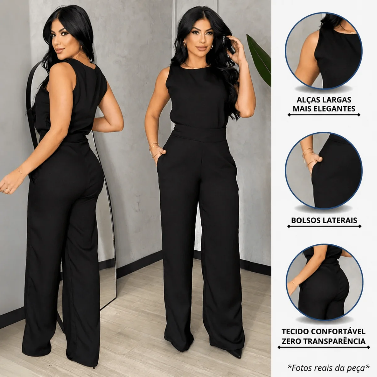 Detalhes do conjunto Liz preto